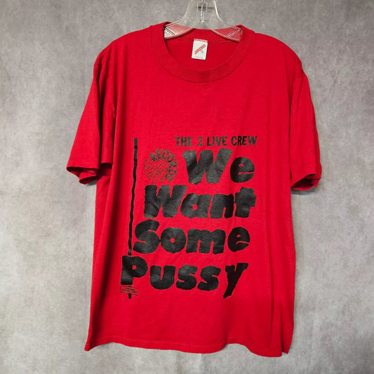 Rare Vintage 80s 2 Live Crew We Want Some Pussy Luke Records Tee